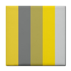 Stripey 21 Tile Coaster by anthromahe