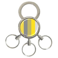 Stripey 21 3-ring Key Chain by anthromahe