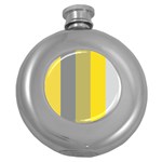 Stripey 21 Round Hip Flask (5 oz) Front