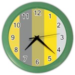 Stripey 21 Color Wall Clock Front