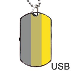 Stripey 21 Dog Tag Usb Flash (two Sides) by anthromahe