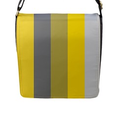 Stripey 21 Flap Closure Messenger Bag (l) by anthromahe