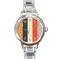 Stripey 22 Round Italian Charm Watch by anthromahe