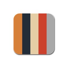 Stripey 22 Rubber Square Coaster (4 Pack)  by anthromahe