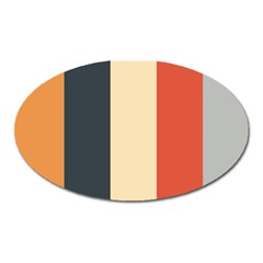 Stripey 22 Oval Magnet by anthromahe