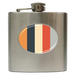 Stripey 22 Hip Flask (6 Oz) by anthromahe