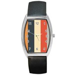 Stripey 22 Barrel Style Metal Watch Front