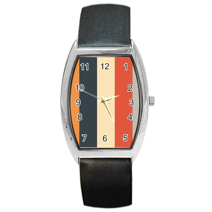 Stripey 22 Barrel Style Metal Watch