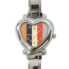 Stripey 22 Heart Italian Charm Watch by anthromahe