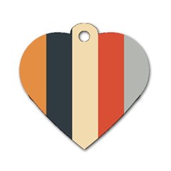 Stripey 22 Dog Tag Heart (two Sides) by anthromahe