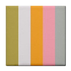 Stripey 23 Tile Coaster by anthromahe