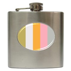 Stripey 23 Hip Flask (6 Oz) by anthromahe