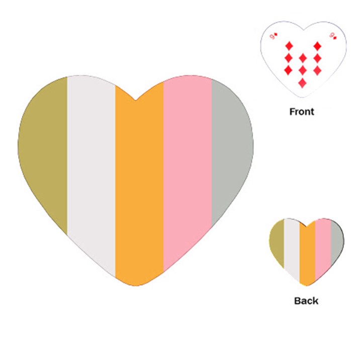 Stripey 23 Playing Cards Single Design (Heart)