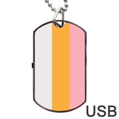 Stripey 23 Dog Tag Usb Flash (two Sides) by anthromahe