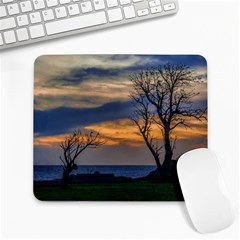 Sunset Scene At Waterfront Boardwalk, Montevideo Uruguay Large Mousepads by dflcprints