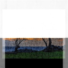 Sunset Scene At Waterfront Boardwalk, Montevideo Uruguay Rectangular Jigsaw Puzzl by dflcprints