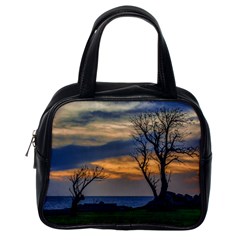 Sunset Scene At Waterfront Boardwalk, Montevideo Uruguay Classic Handbag (one Side) by dflcprints