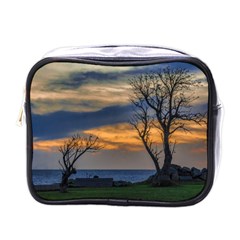 Sunset Scene At Waterfront Boardwalk, Montevideo Uruguay Mini Toiletries Bag (one Side) by dflcprints