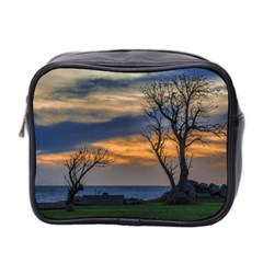 Sunset Scene At Waterfront Boardwalk, Montevideo Uruguay Mini Toiletries Bag (two Sides) by dflcprints