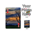 Sunset Scene At Waterfront Boardwalk, Montevideo Uruguay Playing Cards 54 Designs (Mini) Front - Heart2