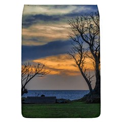 Sunset Scene At Waterfront Boardwalk, Montevideo Uruguay Removable Flap Cover (l) by dflcprints