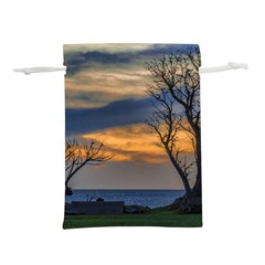 Sunset Scene At Waterfront Boardwalk, Montevideo Uruguay Lightweight Drawstring Pouch (s)