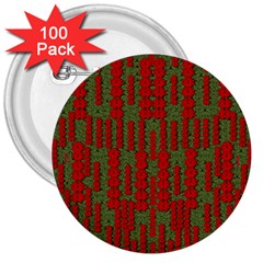 Bloom In Yule Season Colors 3  Buttons (100 Pack)  by pepitasart