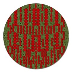 Bloom In Yule Season Colors Magnet 5  (round) by pepitasart