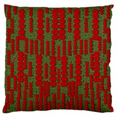 Bloom In Yule Season Colors Large Cushion Case (one Side) by pepitasart