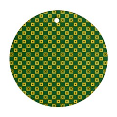 Df Green Domino Ornament (round) by deformigo