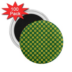 Df Green Domino 2 25  Magnets (100 Pack)  by deformigo