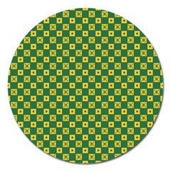 Df Green Domino Magnet 5  (round) by deformigo