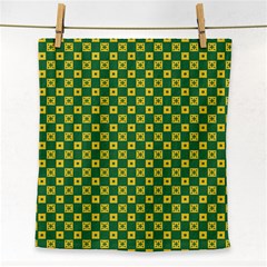 Df Green Domino Face Towel by deformigo