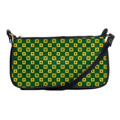 Df Green Domino Shoulder Clutch Bag by deformigo