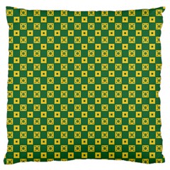 Df Green Domino Large Flano Cushion Case (one Side) by deformigo