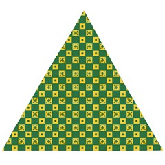 Df Green Domino Wooden Puzzle Triangle by deformigo