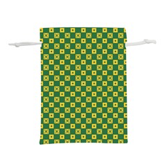 Df Green Domino Lightweight Drawstring Pouch (l) by deformigo