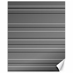 Black Grey White Stripes Canvas 16  X 20  by anthromahe