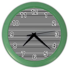 Black Grey White Stripes Color Wall Clock