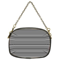 Black Grey White Stripes Chain Purse (one Side)