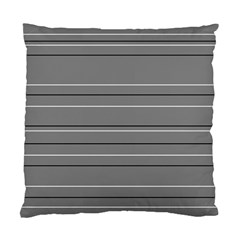 Black Grey White Stripes Standard Cushion Case (one Side) by anthromahe