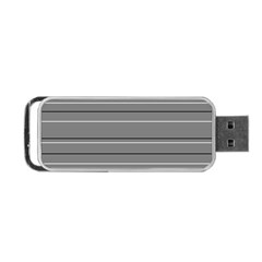 Black Grey White Stripes Portable Usb Flash (one Side)