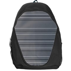 Black Grey White Stripes Backpack Bag by anthromahe