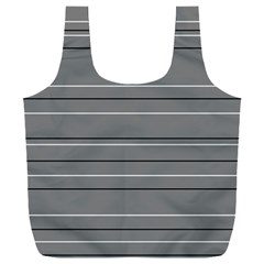 Black Grey White Stripes Full Print Recycle Bag (xxl)