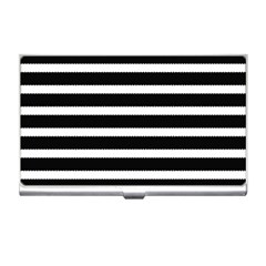 Black & White Stripes Business Card Holder