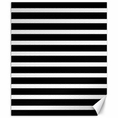 Black & White Stripes Canvas 8  X 10 