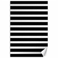 Black & White Stripes Canvas 24  X 36  by anthromahe