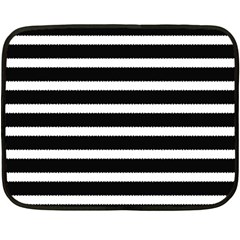 Black & White Stripes Double Sided Fleece Blanket (mini)  by anthromahe