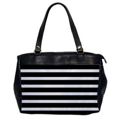 Black & White Stripes Oversize Office Handbag by anthromahe