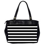 Black & White Stripes Oversize Office Handbag (2 Sides) Back